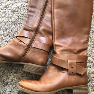 Nine West tall brown leather boots
